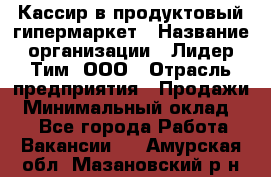 Кассир в продуктовый гипермаркет › Название организации ­ Лидер Тим, ООО › Отрасль предприятия ­ Продажи › Минимальный оклад ­ 1 - Все города Работа » Вакансии   . Амурская обл.,Мазановский р-н